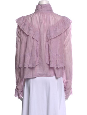 Étoile Isabel Marant Mock Neck Long Sleeve Blouse