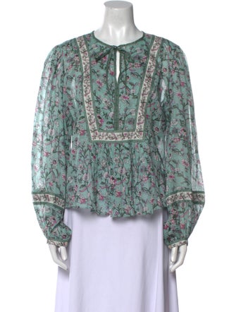 Étoile Isabel Marant Floral Print Crew Neck Blouse