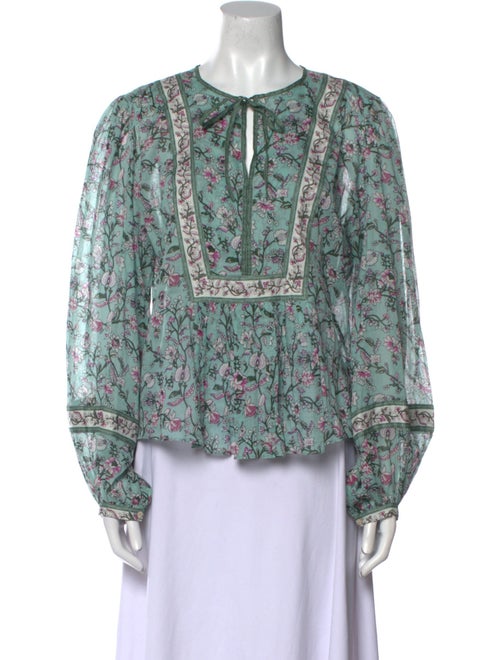Étoile Isabel Marant Floral Print Crew Neck Blouse