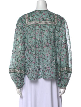Étoile Isabel Marant Floral Print Crew Neck Blouse