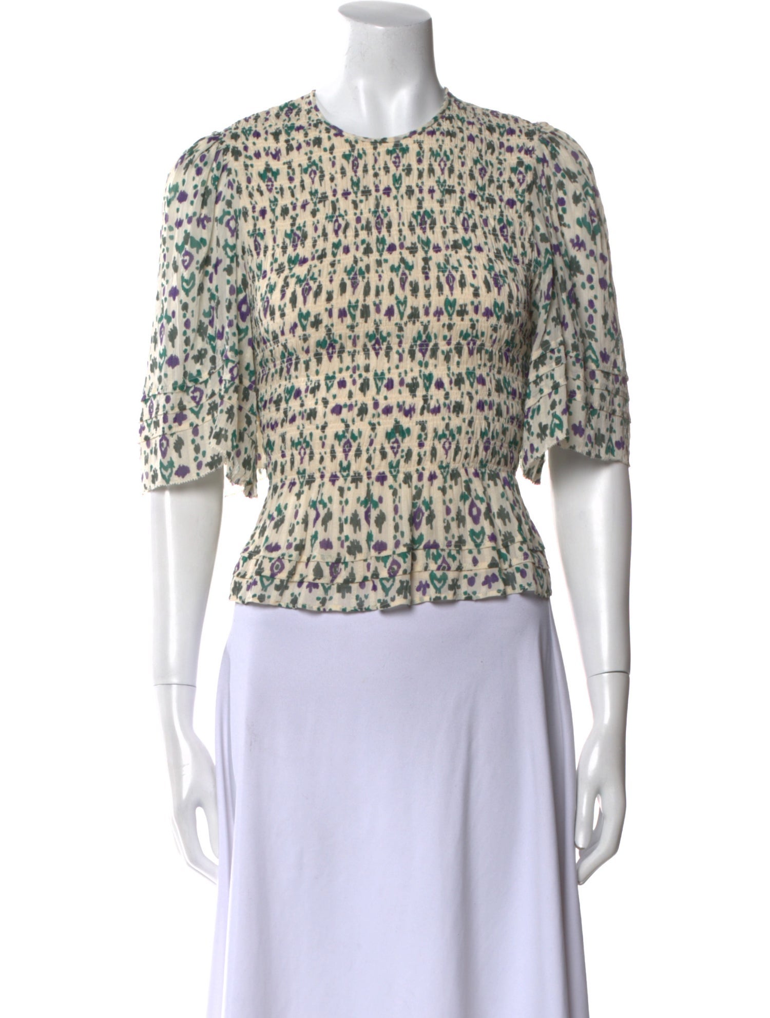 Étoile Isabel Marant Printed Crew Neck Crop Top