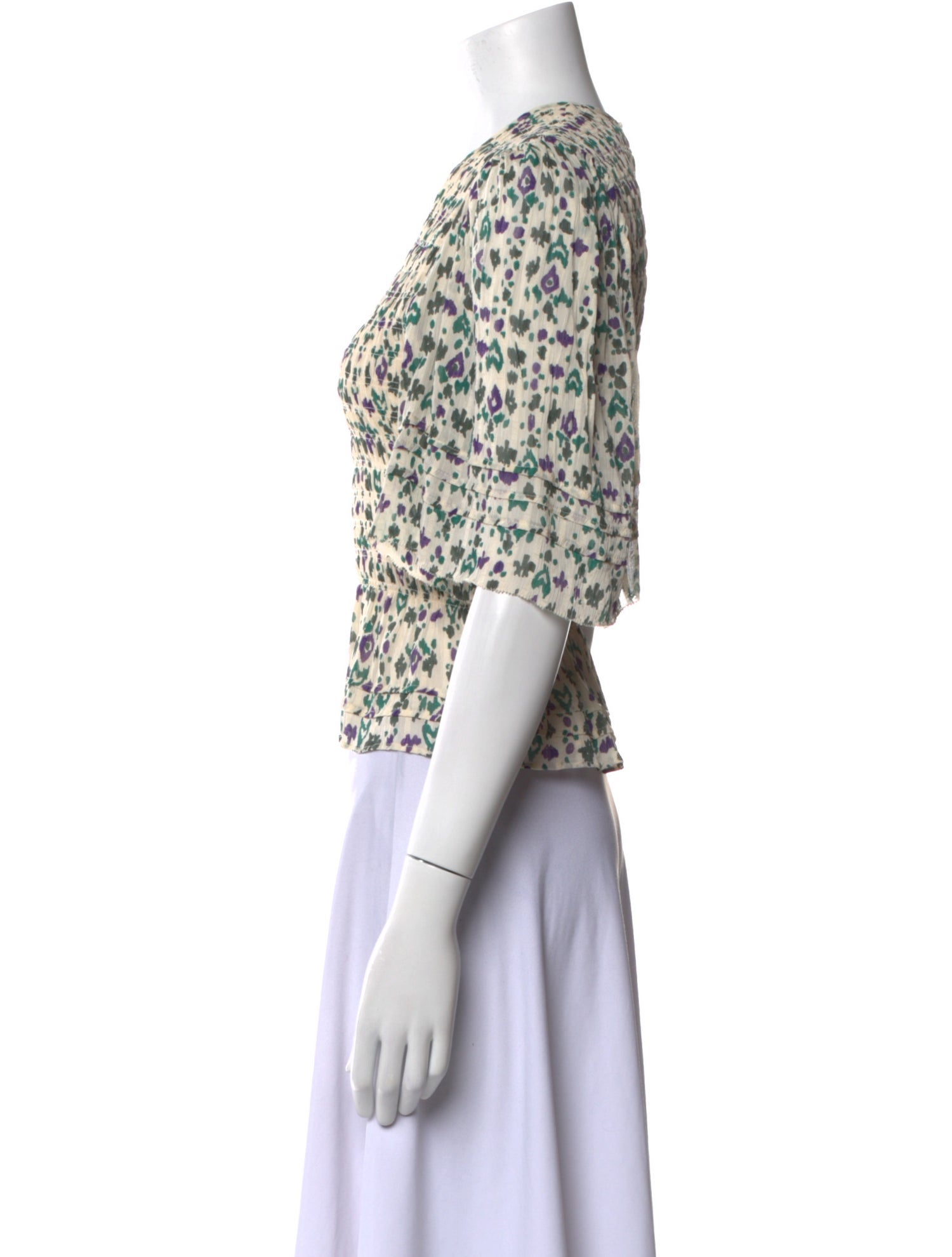 Étoile Isabel Marant Printed Crew Neck Crop Top