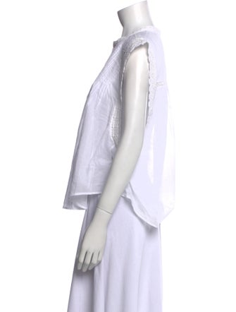 Étoile Isabel Marant Striped Crew Neck Button-Up Top