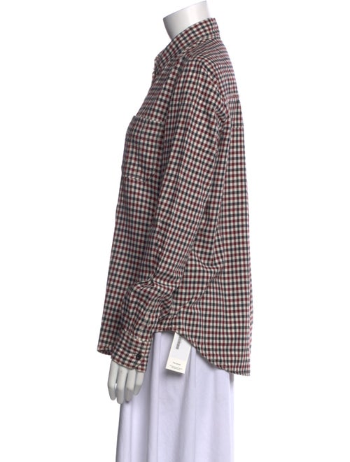 Étoile Isabel Marant Plaid Print Long Sleeve Button-Up Top