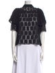 Étoile Isabel Marant Mock Neck Short Sleeve Blouse