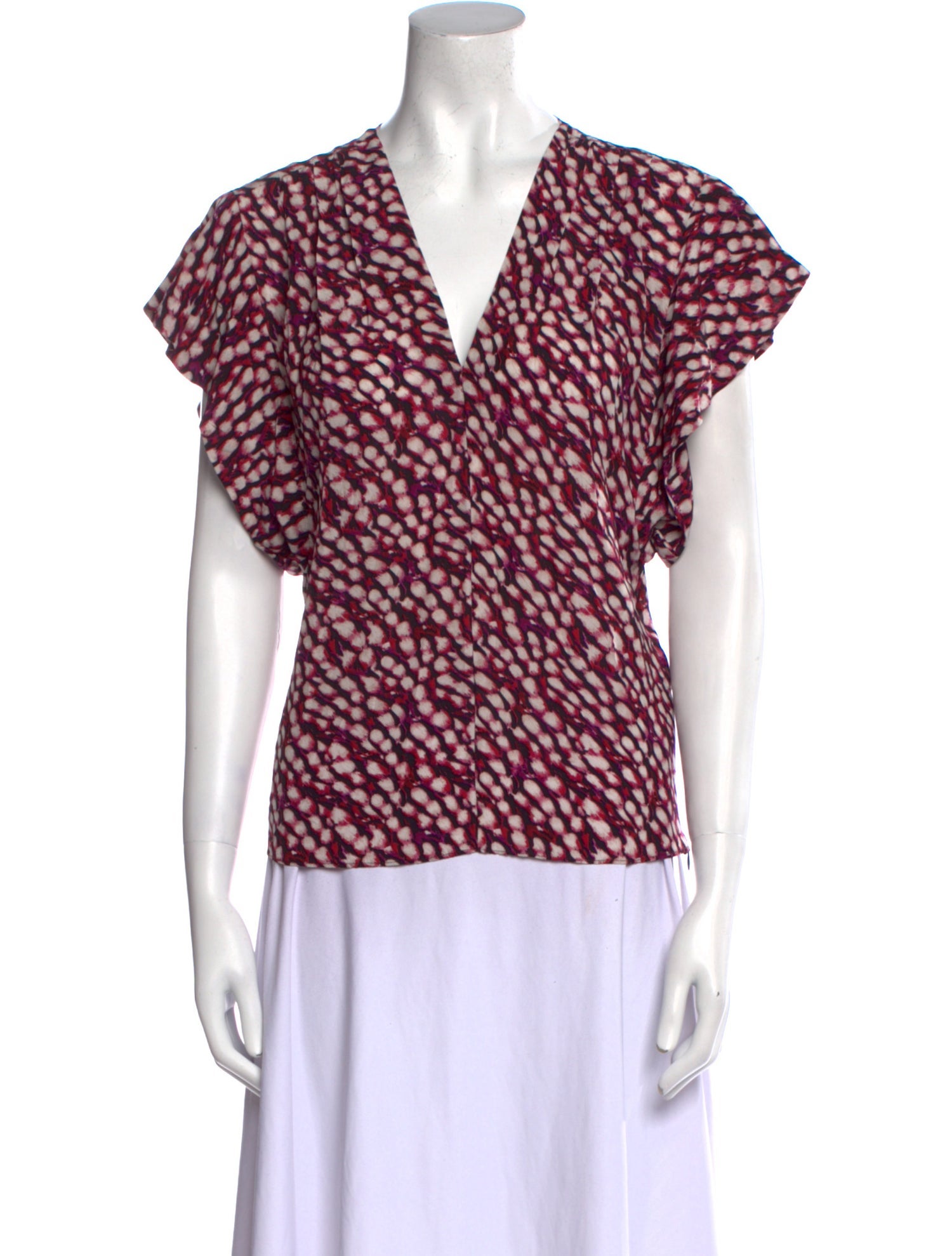 Étoile Isabel Marant Printed V-Neck Top