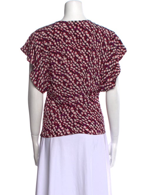 Étoile Isabel Marant Printed V-Neck Top