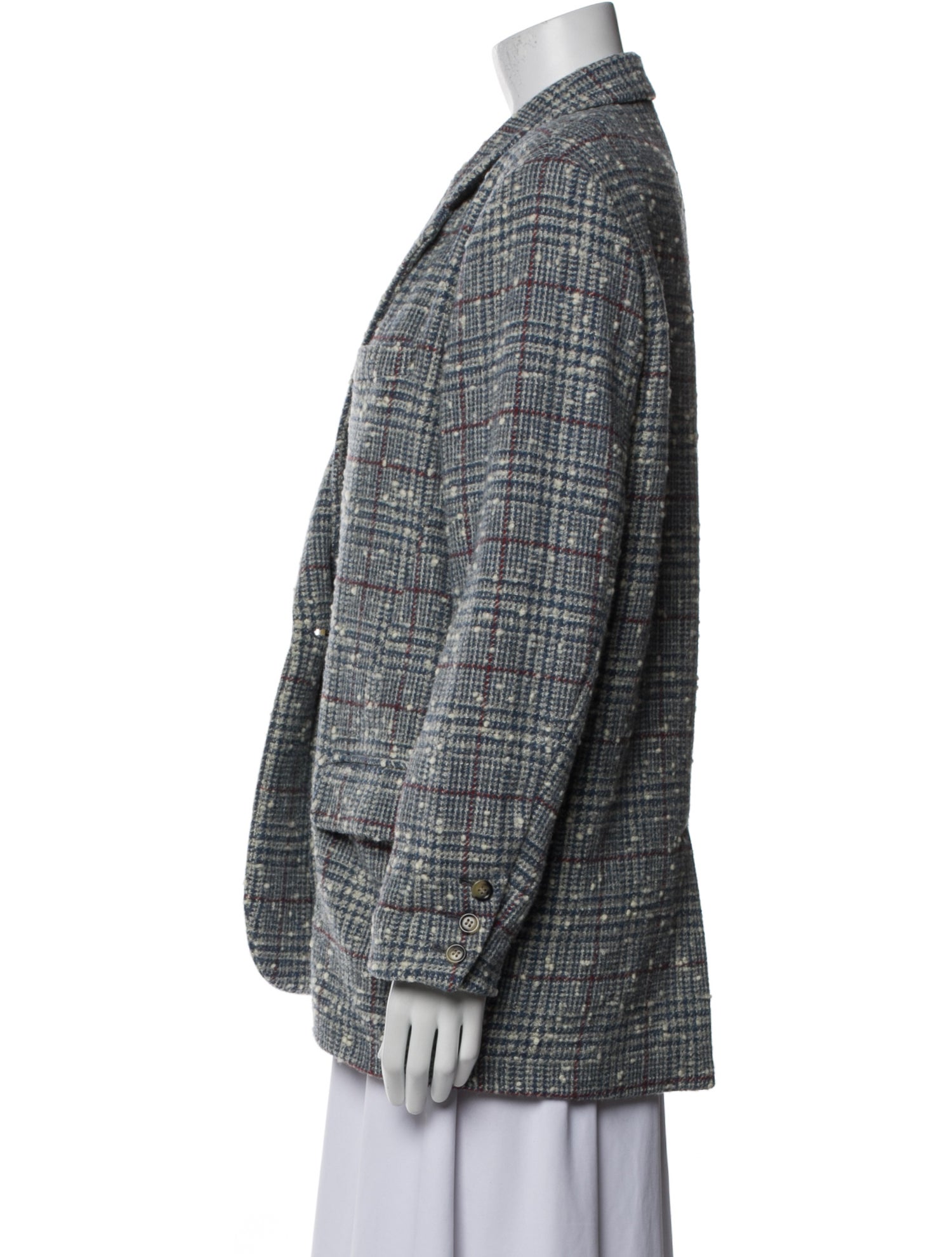 Étoile Isabel Marant Wool Plaid Print Blazer