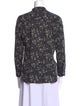 Étoile Isabel Marant Floral Print Mock Neck Button-Up Top