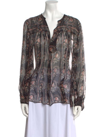 Étoile Isabel Marant Silk Floral Print Blouse