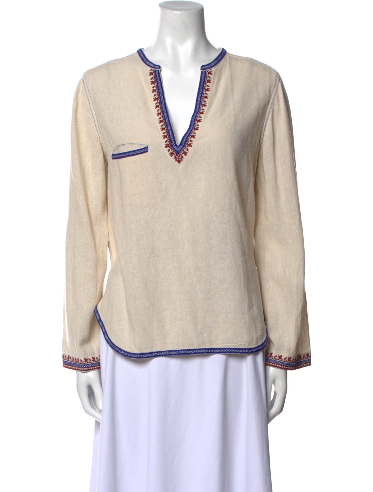 Étoile Isabel Marant Silk V-Neck Blouse