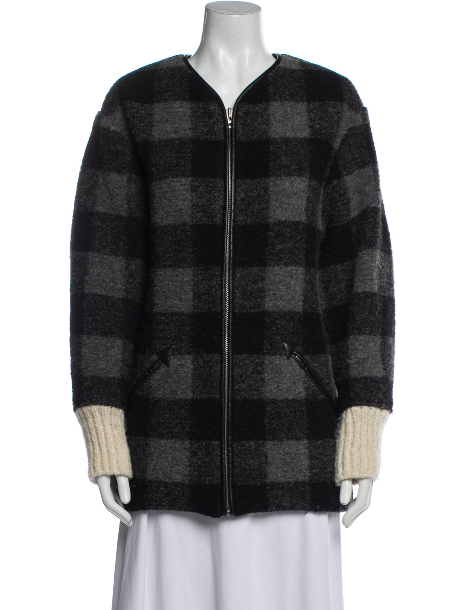 Étoile Isabel Marant Wool Plaid Print Jacket
