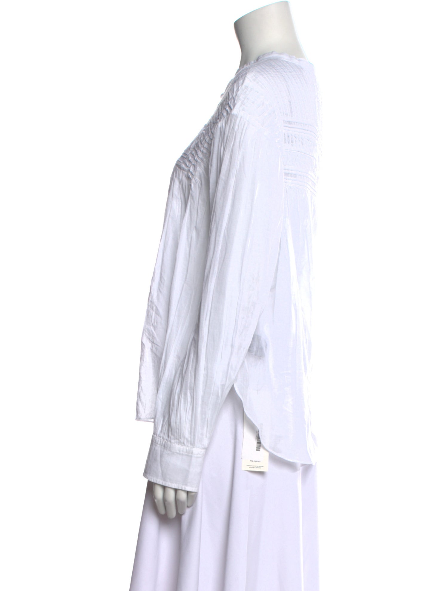 Étoile Isabel Marant Striped Crew Neck Button-Up Top