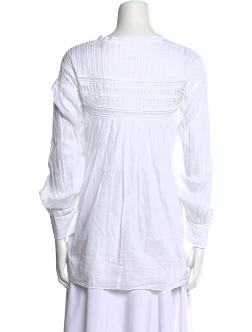 Étoile Isabel Marant Striped Crew Neck Button-Up Top