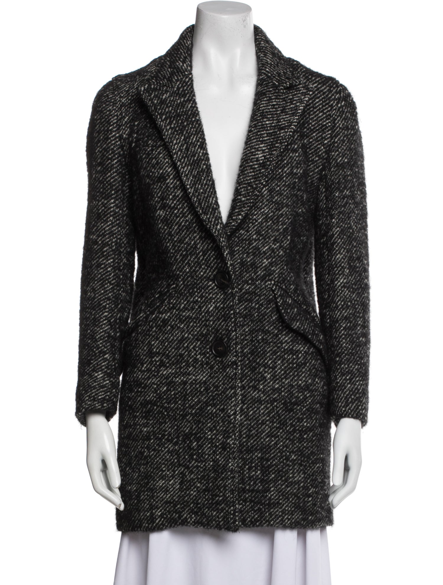 Étoile Isabel Marant Wool Tweed Pattern Peacoat