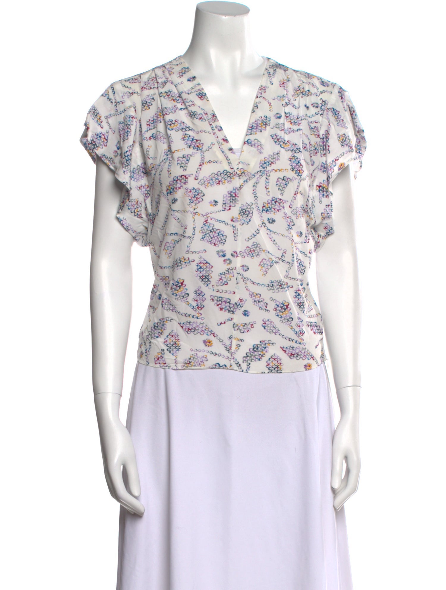 Étoile Isabel Marant Printed V-Neck Blouse