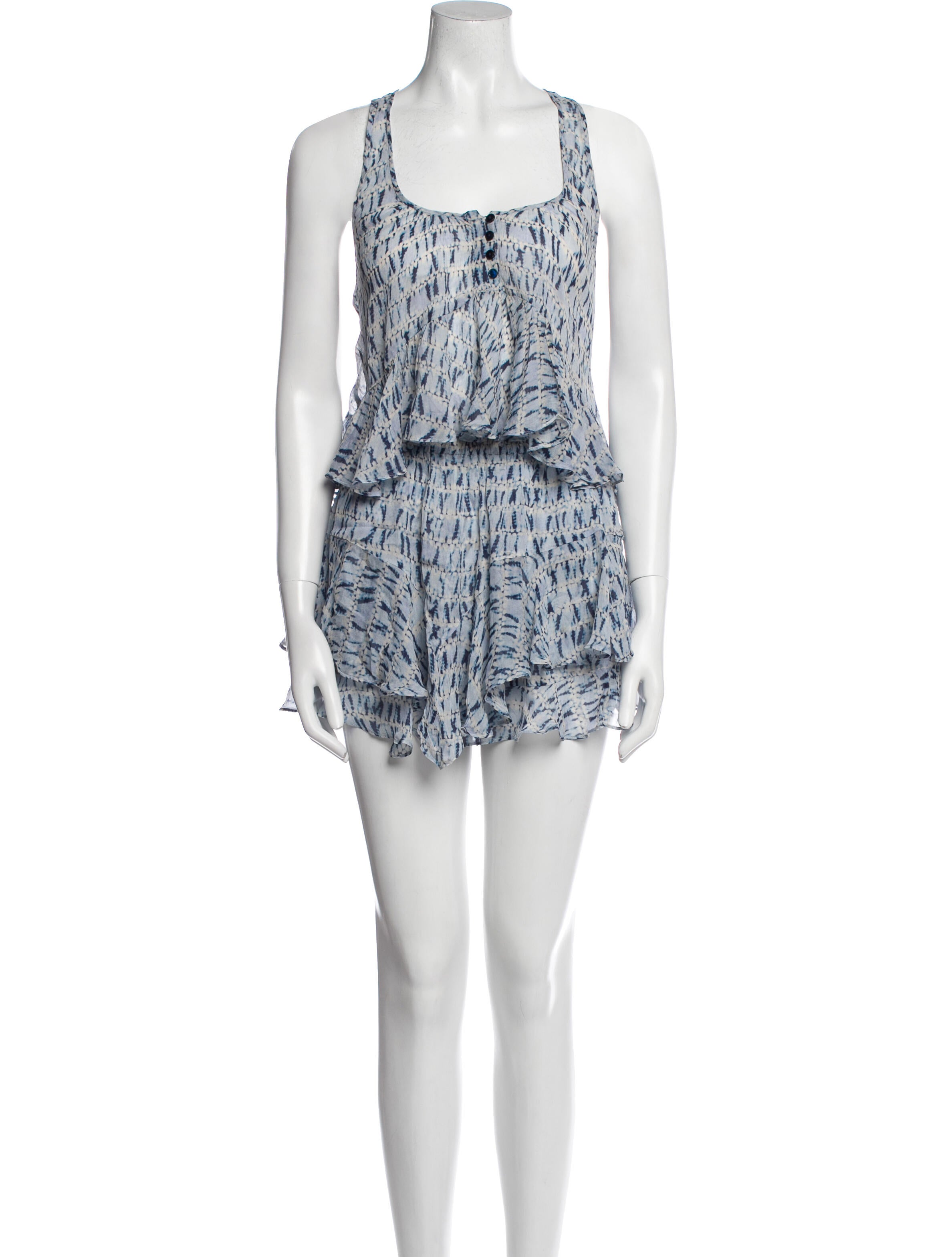 Étoile Isabel Marant Silk Tie-Dye Print Skirt Set