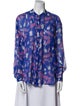 Étoile Isabel Marant Silk Tie-Dye Print Button-Up Top