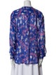 Étoile Isabel Marant Silk Tie-Dye Print Button-Up Top