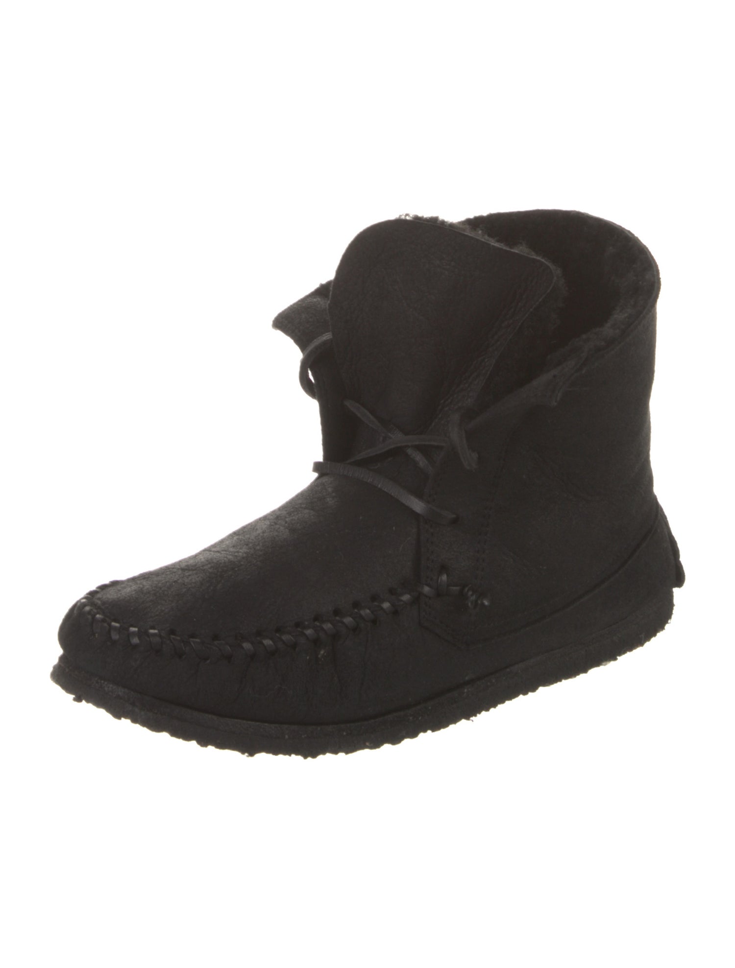 Étoile Isabel Marant Suede Whipstitch Trim Lace-Up Boots