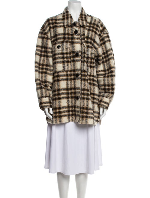 Étoile Isabel Marant Wool Plaid Print Coat