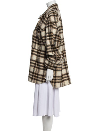 Étoile Isabel Marant Wool Plaid Print Coat