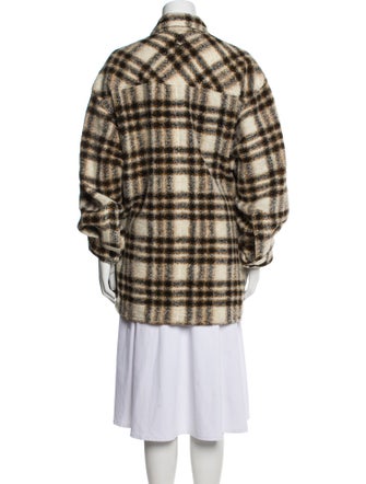 Étoile Isabel Marant Wool Plaid Print Coat