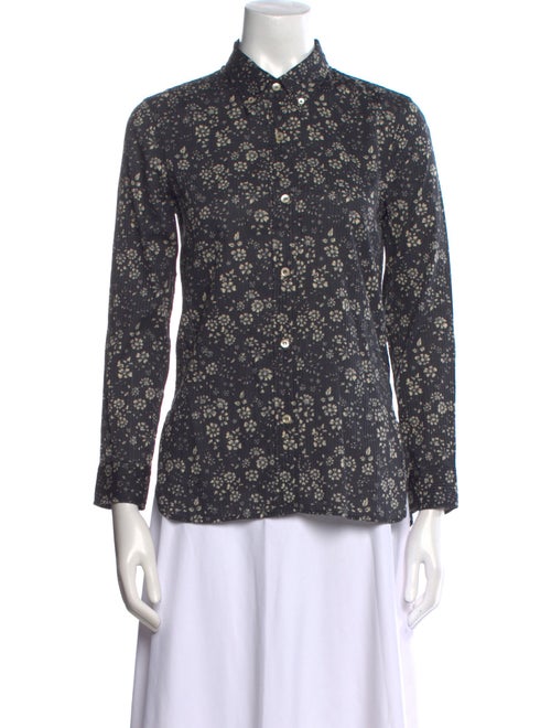 Étoile Isabel Marant Floral Print Long Sleeve Button-Up Top