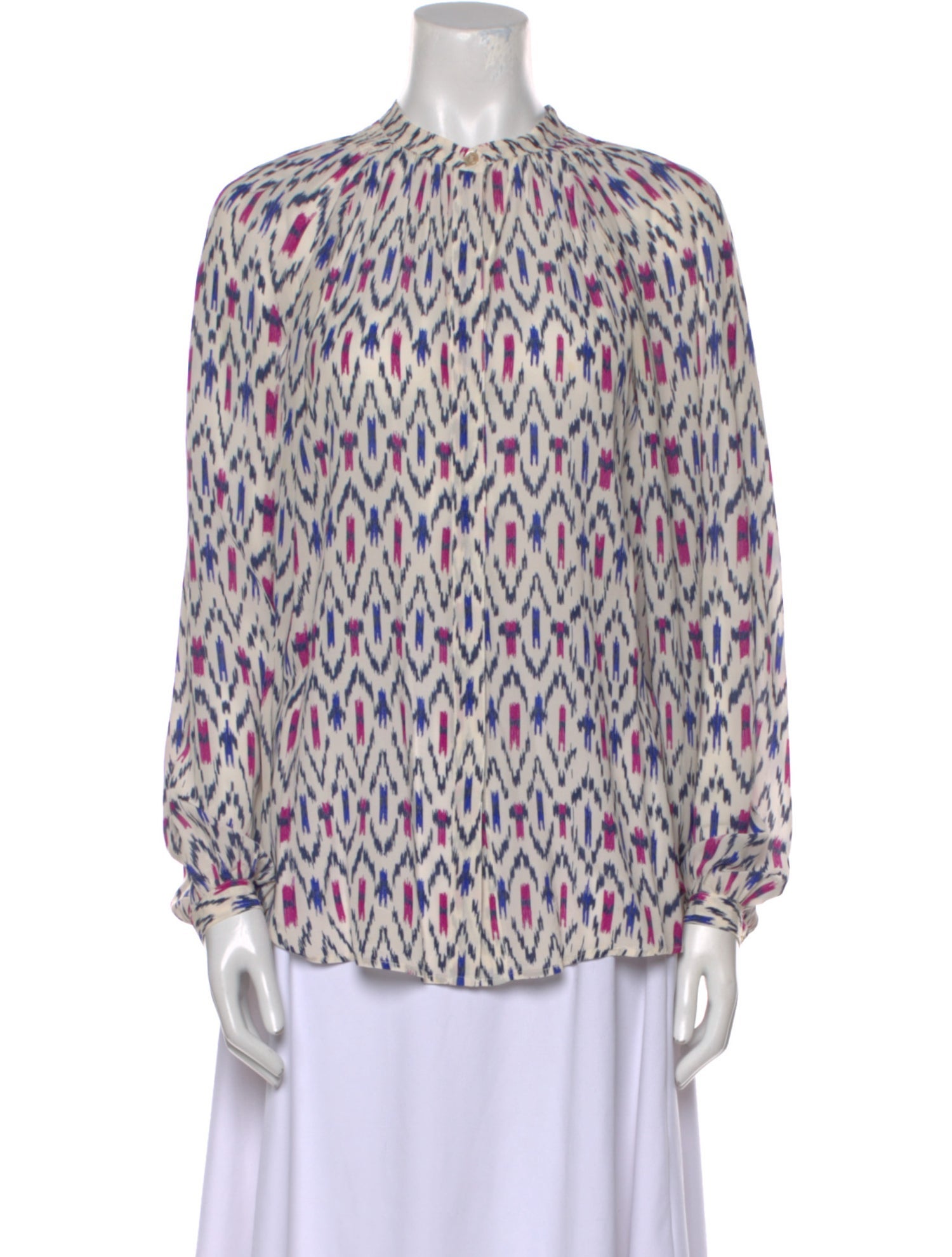 Étoile Isabel Marant Printed Mock Neck Blouse