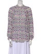 Étoile Isabel Marant Printed Mock Neck Blouse