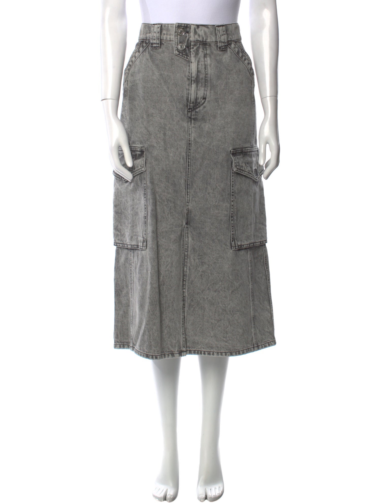 Étoile Isabel Marant Distressed Accents Midi Length Skirt