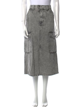 Étoile Isabel Marant Distressed Accents Midi Length Skirt