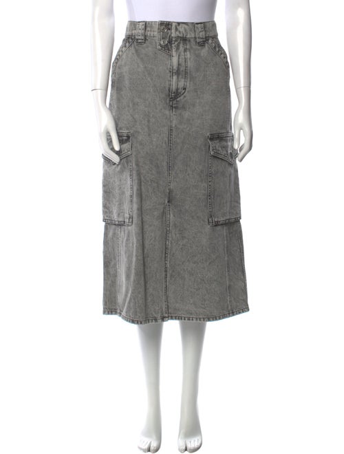 Étoile Isabel Marant Distressed Accents Midi Length Skirt