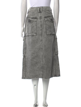 Étoile Isabel Marant Distressed Accents Midi Length Skirt