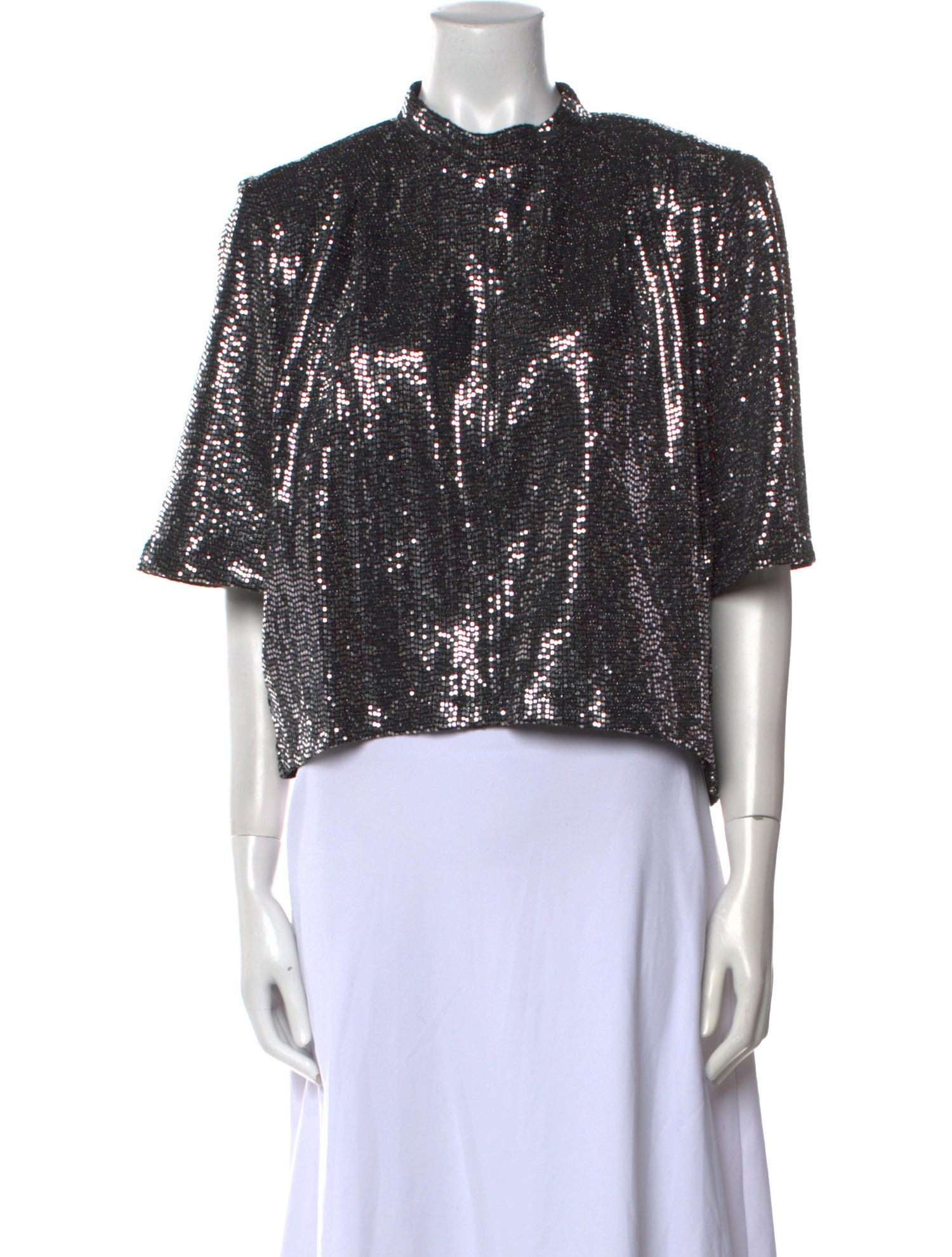 Étoile Isabel Marant Nylon Mock Neck Crop Top