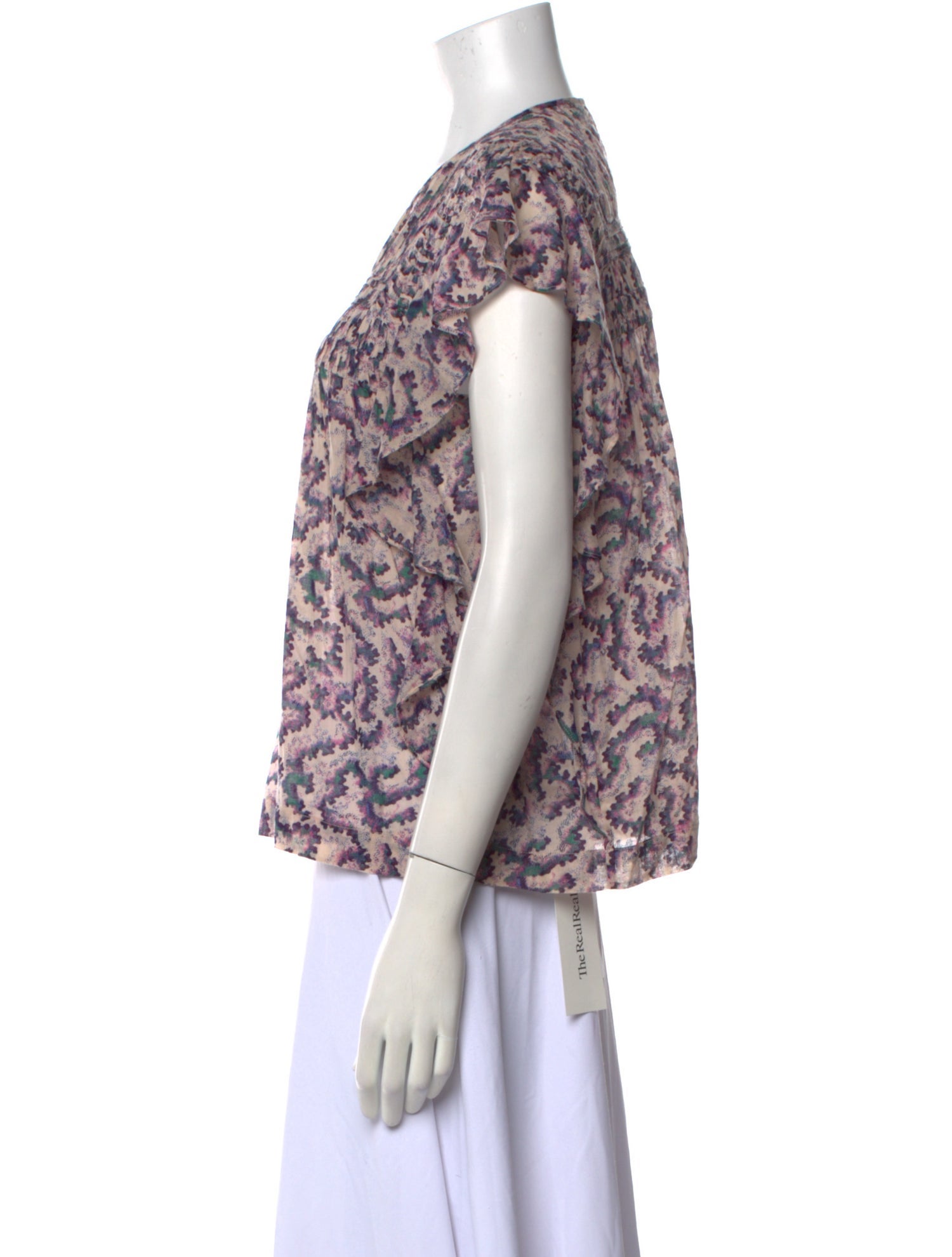 Étoile Isabel Marant Printed Scoop Neck Blouse