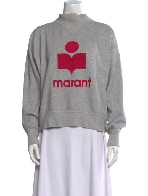 Étoile Isabel Marant Graphic Print Mock Neck Sweatshirt