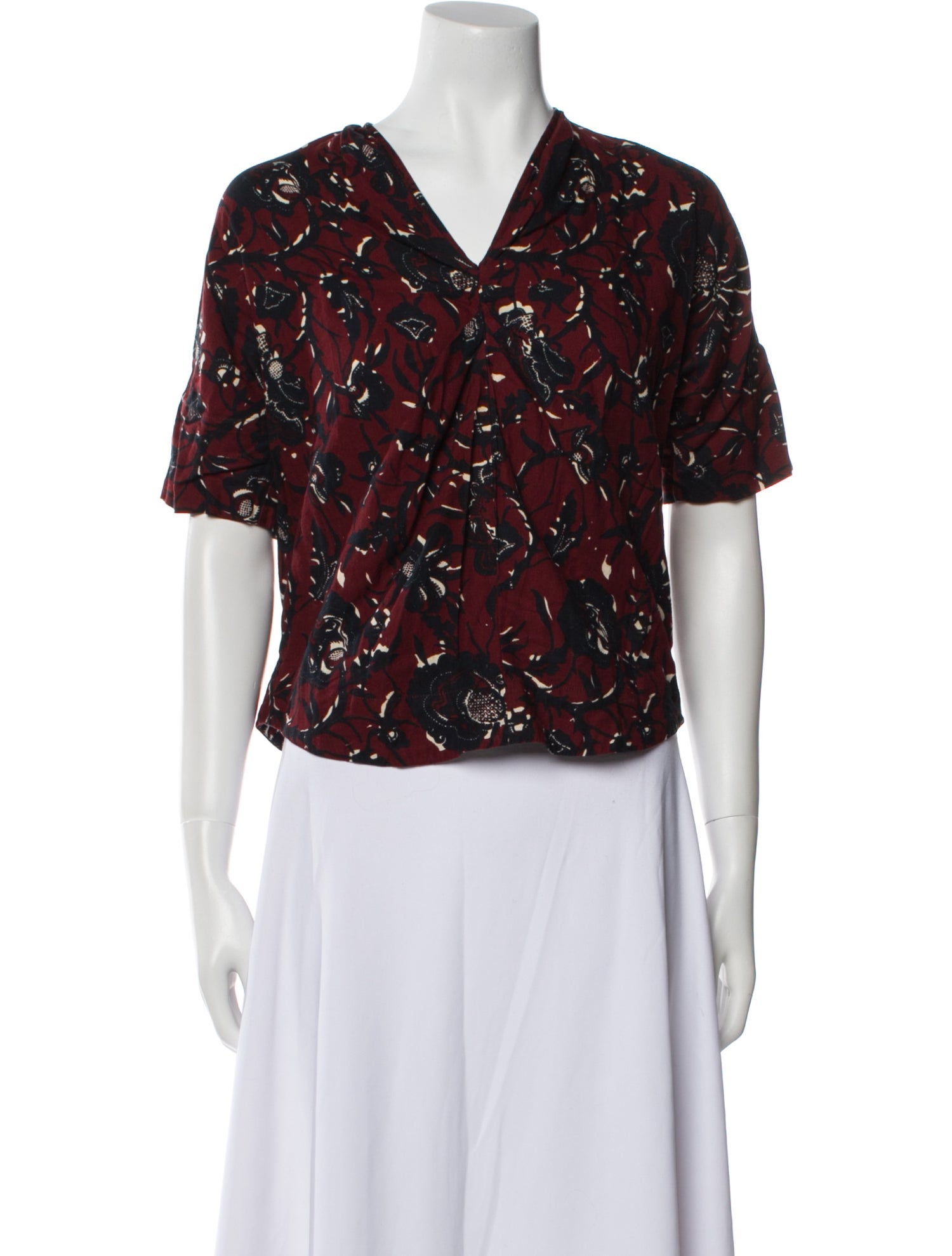 Étoile Isabel Marant Floral Print V-Neck Blouse