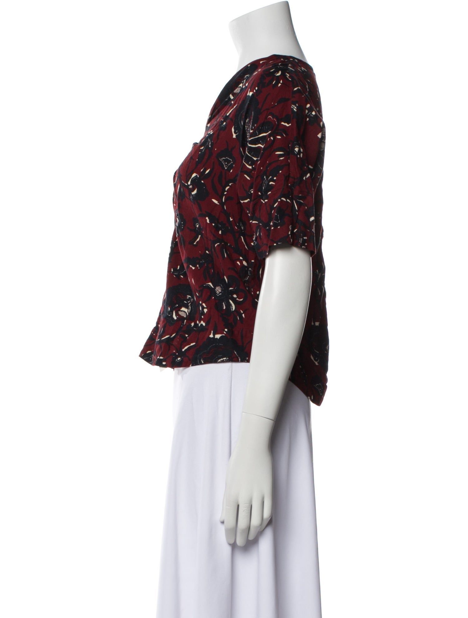 Étoile Isabel Marant Floral Print V-Neck Blouse