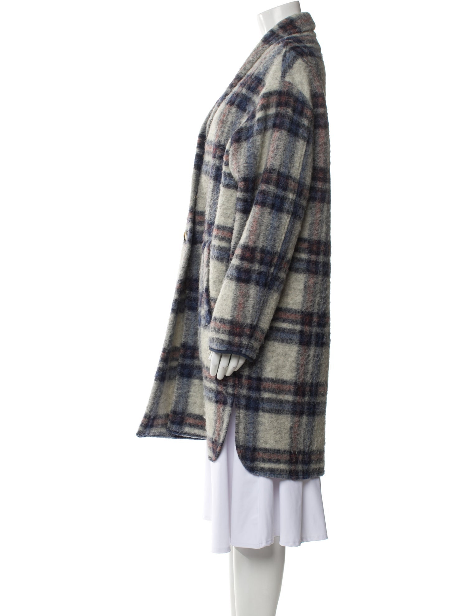 Étoile Isabel Marant Wool Plaid Print Coat