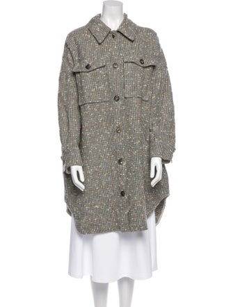 Étoile Isabel Marant Silk Tweed Pattern Coat