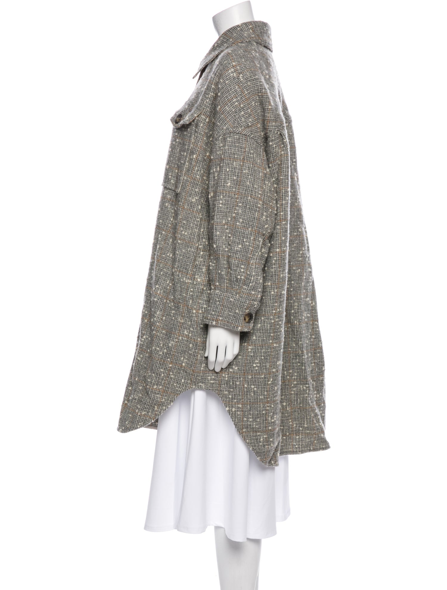 Étoile Isabel Marant Silk Tweed Pattern Coat