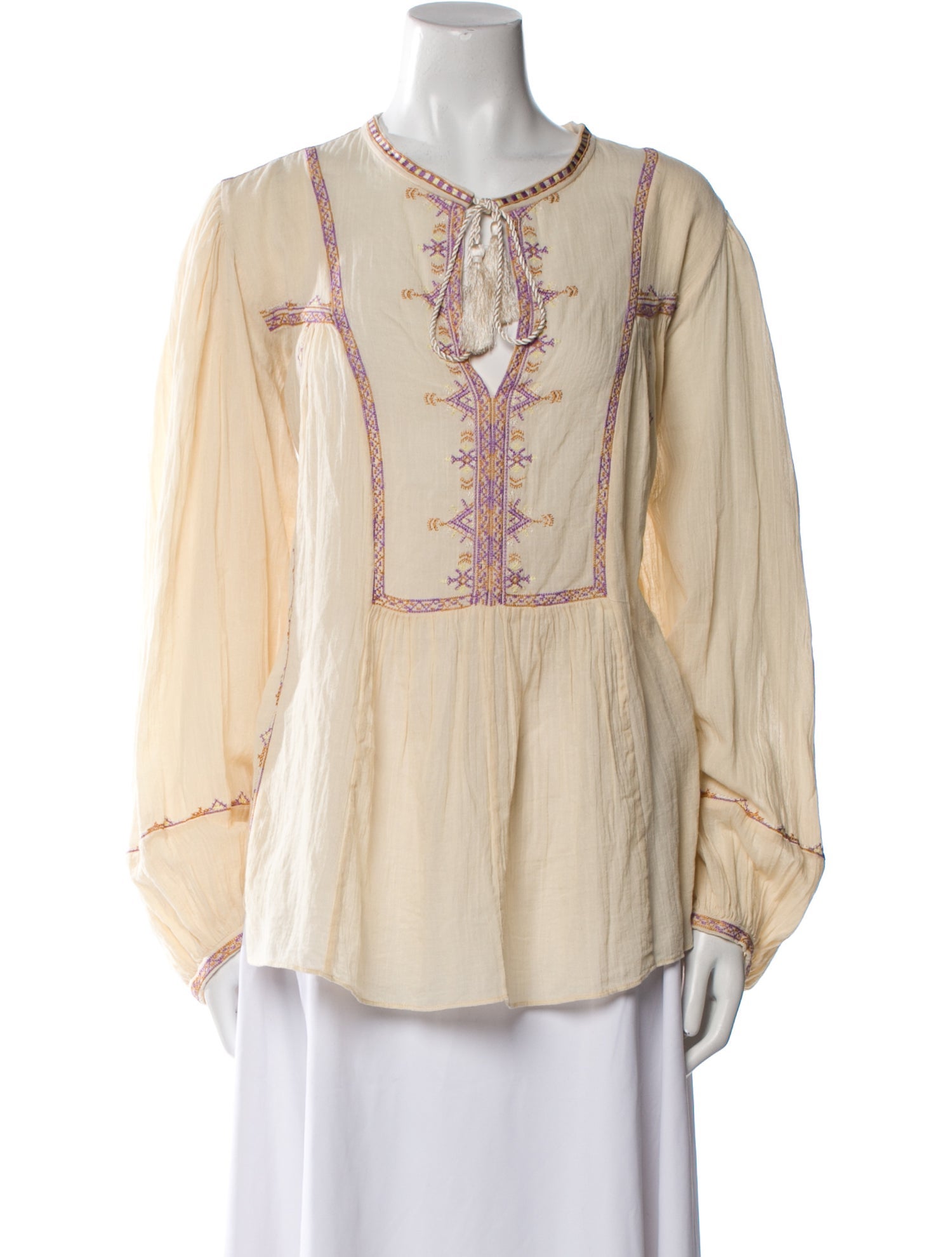 Étoile Isabel Marant V-Neck Long Sleeve Button-Up Top w/ Tags