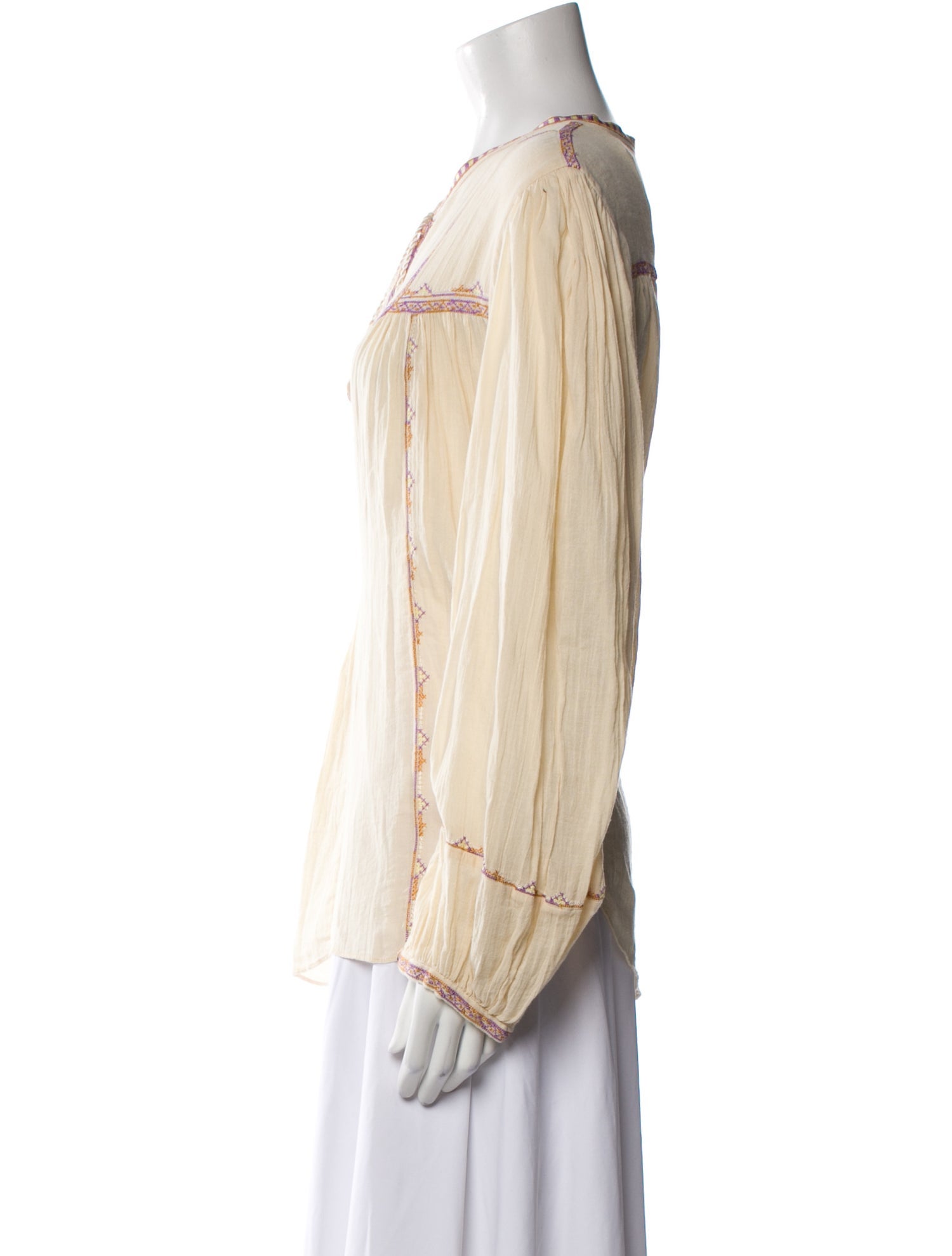 Étoile Isabel Marant V-Neck Long Sleeve Button-Up Top w/ Tags