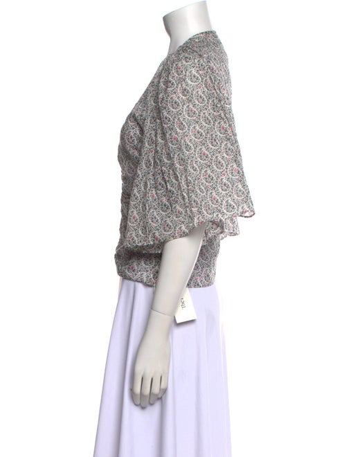 Étoile Isabel Marant Floral Print V-Neck Crop Top