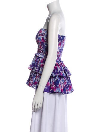 Étoile Isabel Marant Tie-Dye Print Strapless Top