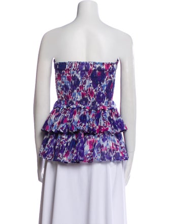 Étoile Isabel Marant Tie-Dye Print Strapless Top