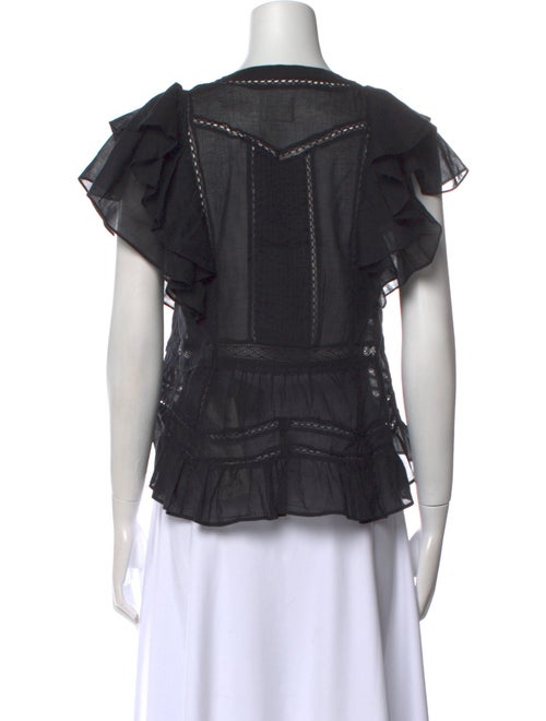 Étoile Isabel Marant Square Neckline Short Sleeve Top