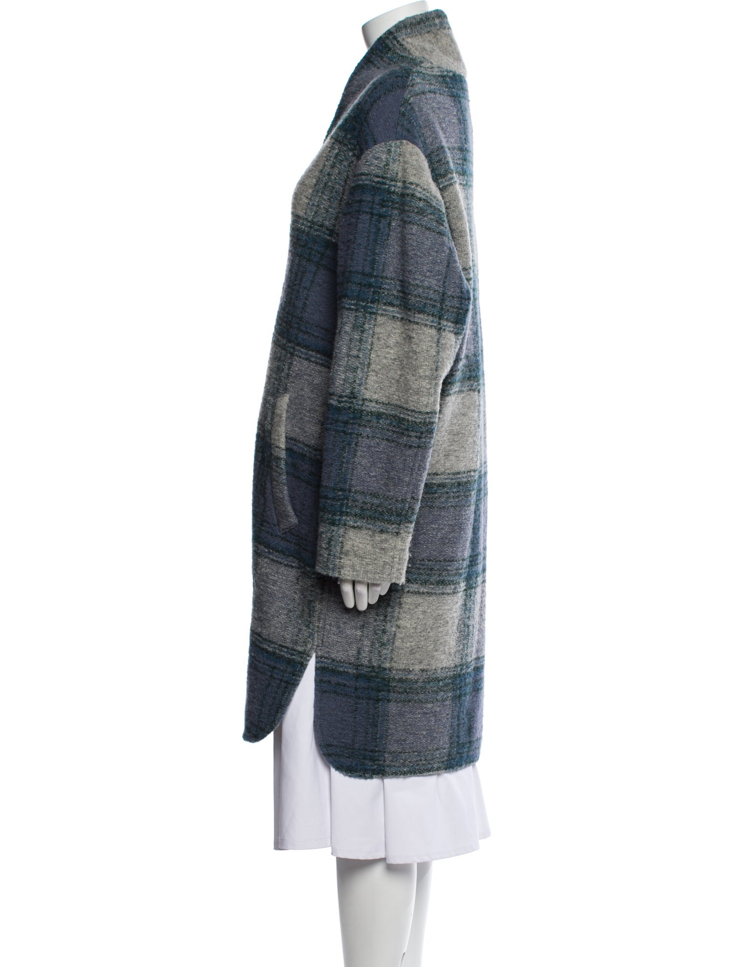 Étoile Isabel Marant Wool Plaid Print Coat