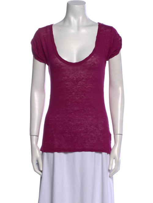 Étoile Isabel Marant Linen Scoop Neck T-Shirt